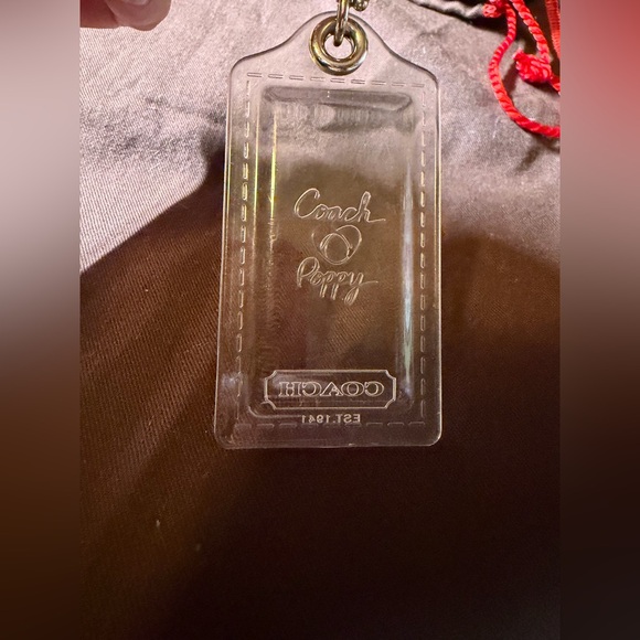 Coach Poppy Clear Keychain Tag - Picture 2 of 5